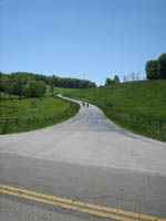 Cyclists on Rush Fork Road.
